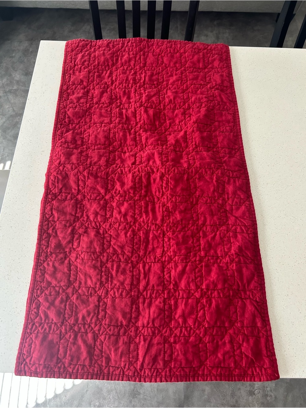 Pottery Barn Pick Stitch King Pillow Sham Red 1